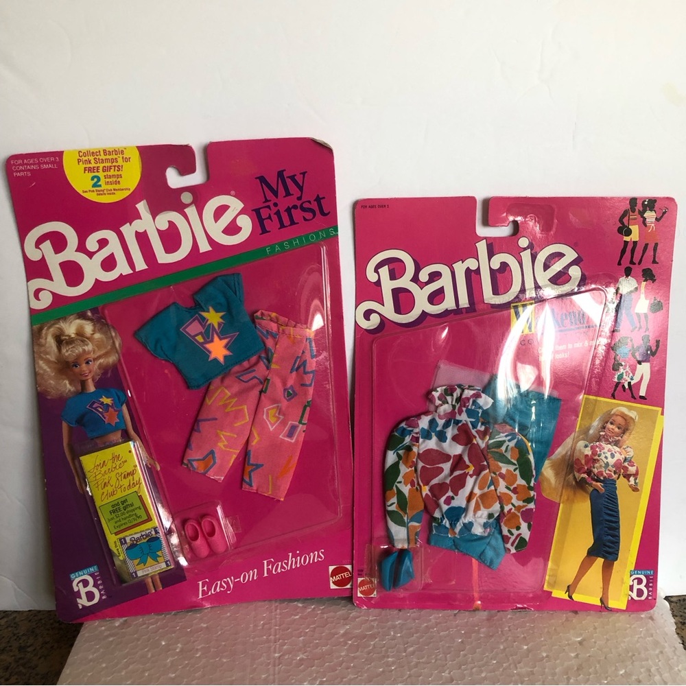 NOS 1988 & 1989 Mattel Barbie Clothes #1529-0610 #9271 Original Packaging